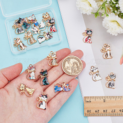 20Pcs 10 Colors Alloy Enamel Pendants&nbsp;ENAM-ME0001-22