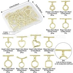 20Pcs 12 Styles Alloy Toggle Clasps&nbsp;FIND-FS0004-53G