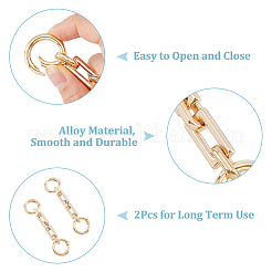 2Pcs Zinc Alloy Bag Extender Cable Chains&nbsp;FIND-FI0001-03G