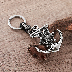 Vintage 304 Stainless Steel Anchor with Eagle Keychains&nbsp;ZH6166