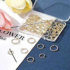 60Pcs 3 Styles Rack Plating Alloy Bead Frames&nbsp;FIND-FS0003-45