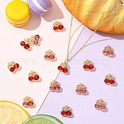 20Pcs 2 Colors Alloy Rhinestone Pendants&nbsp;ALRI-CJ0001-08