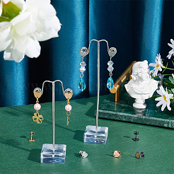 30Pcs 5 Colors Ion Plating(IP) Heart Shape 304 Stainless Steel Stud Earring Findings&nbsp;EJEW-DC0001-01