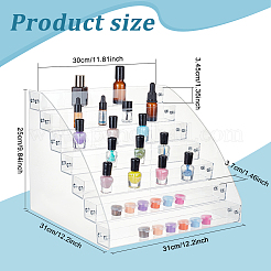 7-Tier Assembled Transparent Acrylic Cosmetic Organizer Display Racks&nbsp;ODIS-WH0030-35