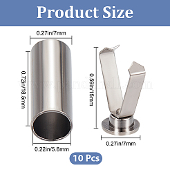 10Pcs Alloy Detachable Cord End Lock Stoppers&nbsp;FIND-CP0003-50