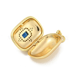 Brass Cubic Zirconia Locket Pendants&nbsp;KK-N254-93G-G