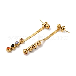 Colorful Rhinestone Dangle Stud Earrings&nbsp;STAS-D089-03G