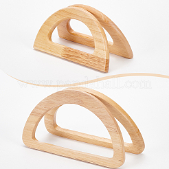 4Pcs 2 Styles D-shape Wooden Bag Handles&nbsp;FIND-WR0008-20