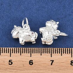 Brass Purple Velvet Rhinestone Charms&nbsp;KK-L274-08S