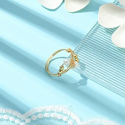 Shell Pearl Finger Ring&nbsp;RJEW-TA00115