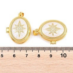 Brass Locket Pendants&nbsp;KK-D232-03G-01