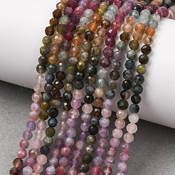 Gradient Color Natural Multicolor Tourmaline Beads Strands&nbsp;G-D110-A02-01
