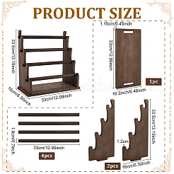 4-Tier Wood Bracelet Organizer Display Stands&nbsp;BDIS-WH0010-16A