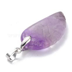 Natural Amethyst Pendants&nbsp;G-E339-02E