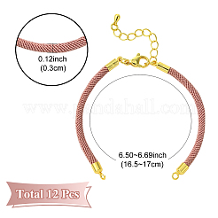 12Pcs 3 Colors Nylon Cords Bracelet Makings Fit for Connector Charms&nbsp;AJEW-YW0001-43B