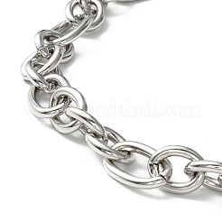 Non-Tarnish 304 Stainless Steel Figaro Chain Necklace with Toggle Clasp for Men Women&nbsp;STAS-P300-01P