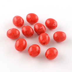 Oval Imitation Gemstone Acrylic Beads&nbsp;OACR-R038-M