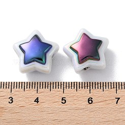 UV Plating Rainbow Iridescent Acrylic Beads&nbsp;OACR-H112-19A