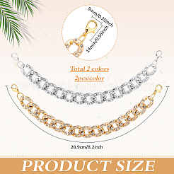 4Pcs 2 Colors PP Curb Chain Boot Strap Chains&nbsp;AJEW-ME0003-13
