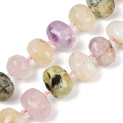 Natural Rose Quartz & Amethyst & Citrine & Quartz Crystal & Lemon Quartz & Prehnite Beads Strands&nbsp;G-F796-B05-01