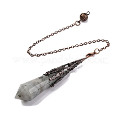 Natural & Synthetic Gemstone Pointed Dowsing Pendulum Big Pendants&nbsp;G-H285-06R-A