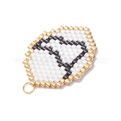 Glass Seed Beaded Twelve Constellations Pendants&nbsp;PALLOY-MZ00891-05