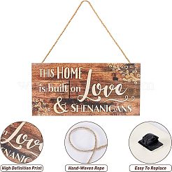 Natural Wood Hanging Wall Decorations for Front Door Home Decoration&nbsp;AJEW-FG0001-26