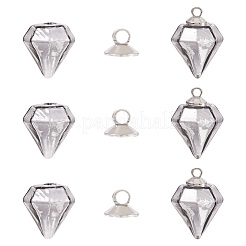 5Pcs Handmade Blown Glass Bottles&nbsp;GLAA-TA0012-33B