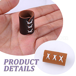8Pcs 2 Colors PU Leather Cord Ends&nbsp;FIND-CL0002-35