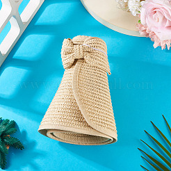 1Pc Women Straw Floppy Wide Brim Sun Hat&nbsp;AJEW-TA0002-59A