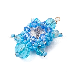 Seed Beads Beaded Charms&nbsp;PALLOY-MZ00351-03
