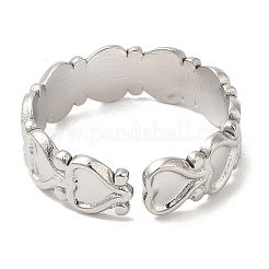 Non-Tarnish 304 Stainless Steel Open Cuff Ring Findings&nbsp;RJEW-K245-85P