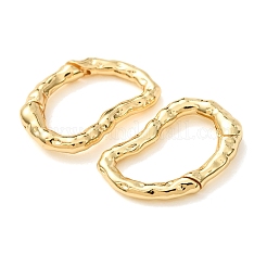 Hammered Brass Spring Gate Rings&nbsp;KK-CBA90BB-04G