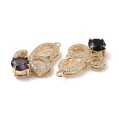 Brass with K9 Glass & Rhinestone Pendants&nbsp;KK-C024-64KCG