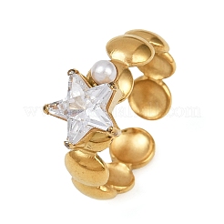 304 Stainless Steel Cuff Rings for Women&nbsp;LS-RJEW-S639-03G