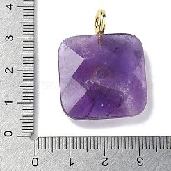 Natural Amethyst Faceted Pendants&nbsp;G-C274-03-G08