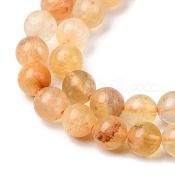 Natural Yellow Fluorite Beads Strands&nbsp;X-G-K340-A03-02A