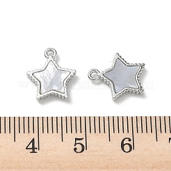 Brass Natural Shell Pendants&nbsp;KK-P355-22P