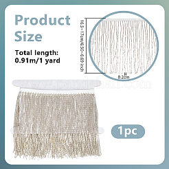 1 Yard Plastic Beaded Tassel Ribbon&nbsp;DIY-OC0013-14B