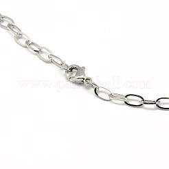 Tarnish Resistant 304 Stainless Steel Cable Chain Necklace Making&nbsp;STAS-A028-N091P