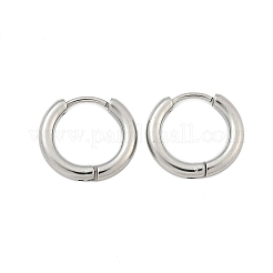 Tarnish Resistant 304 Stainless Steel Huggie Hoop Earrings&nbsp;EJEW-F111B-16mm-P