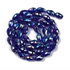 Transparent Electroplate Glass Beads Strands&nbsp;EGLA-N013-T4mm-B07