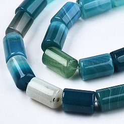 Natural Striped Agate/Banded Agate Beads Strands&nbsp;G-T131-70B