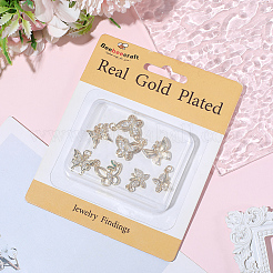 12Pcs Brass Micro Pave Clear Cubic Zirconia Pendants&nbsp;KK-BBC0023-92G