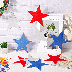 60Pcs 3 Colors Independence Day Theme Paper Glitter Star Wall Decoration&nbsp;AJEW-SP0001-11