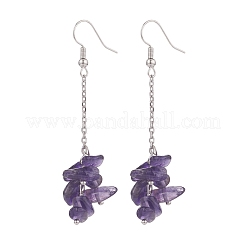 Natural Amethyst Chips Beaded Jewelry Set&nbsp;SJEW-JS01231-03