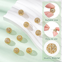 Brass Filigree Beads&nbsp;KK-BC0008-73
