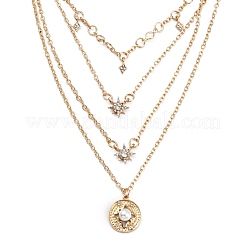 Alloy Rhinestone Tiered Necklaces&nbsp;NJEW-FS0001-03