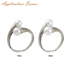 Brass Finger Cup Peg Ring Settings&nbsp;KK-L184-54P