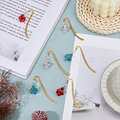 6Pcs 3 Colors Alloy Hook Bookmarks&nbsp;AJEW-HS00004